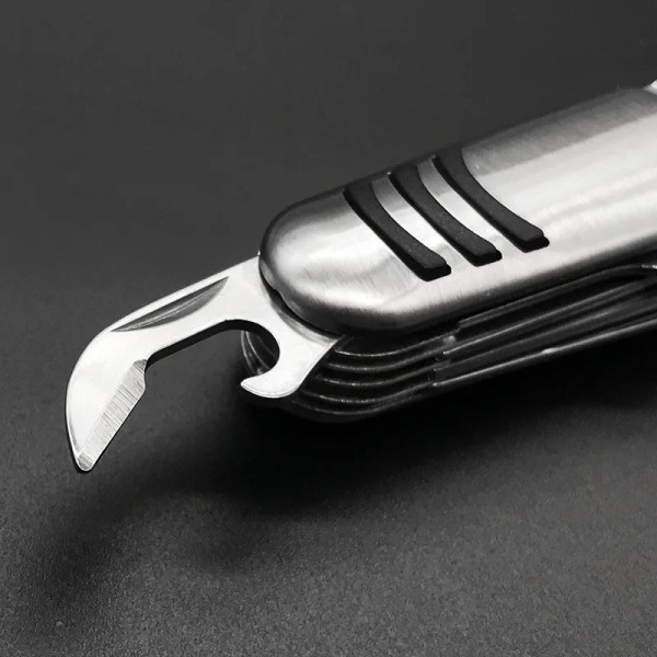 Couteau multifonction inox 11 en 1 avec grip antidérapant à graver