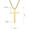 Collier Croix Chrétienne Dorée en Acier Inoxydable Personnalisable