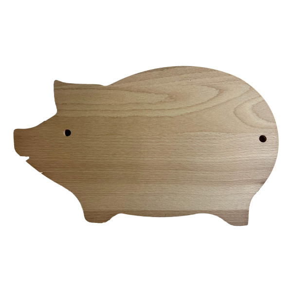 Planche à découper cochon en bois 30cm – Personnalisable & originale