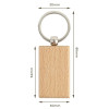 Porte-clés Bois Personnalisable Rectangulaire - Gravure Laser Unique