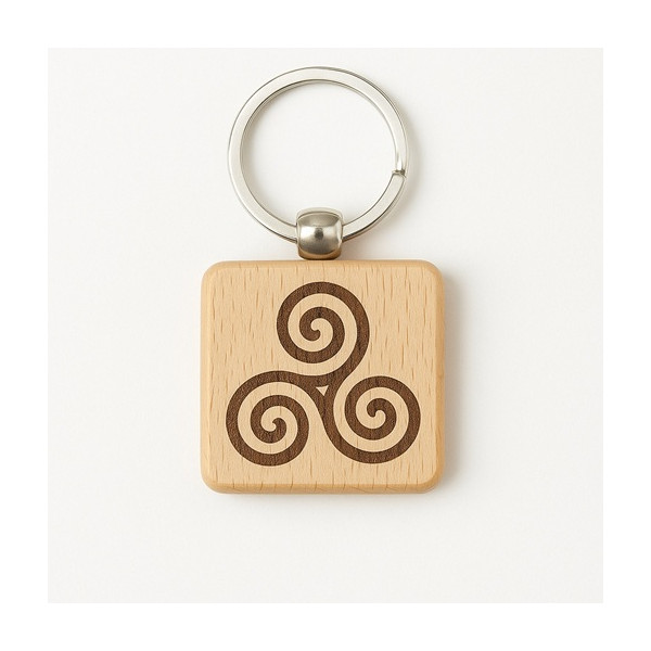 Porte Clés en Bois Carré à Personnaliser - Idéal pour Cadeaux et Promo