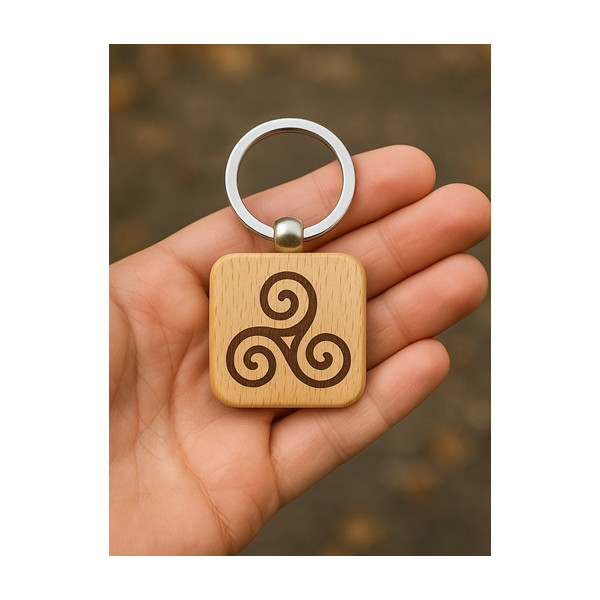 Porte Clés en Bois Carré à Personnaliser - Idéal pour Cadeaux et Promo