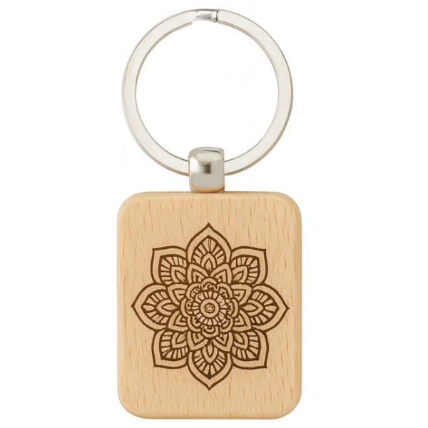 Porte Clés en Bois Arrondis et Rectangulaires Personnalisables.