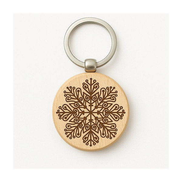 Porte Clés en Bois Rond Personnalisable - Cadeaux et Souvenirs Uniques