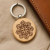 Porte Clés en Bois Rond Personnalisable - Cadeaux et Souvenirs Uniques