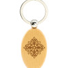 Porte Clés en Bois Ovale Personnalisable - Cadeaux et Souvenirs.