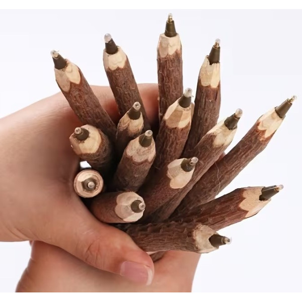 Stylo en bois personnalisable – Stylo à bille gravé nature 13 cm