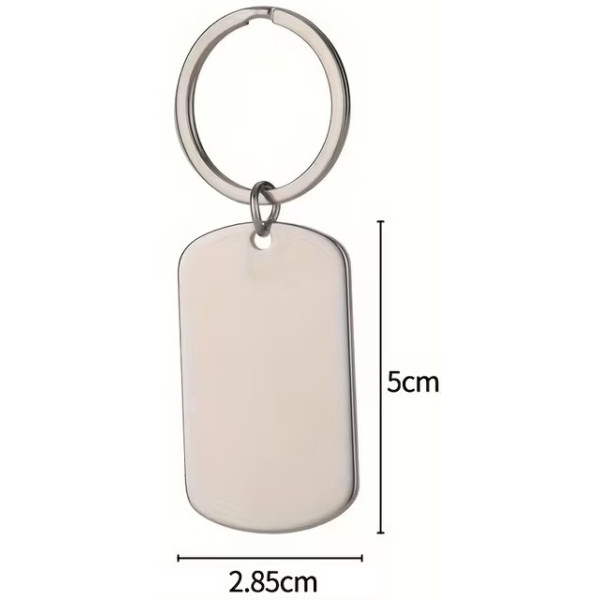 Porte-clés TAG en acier inoxydable personnalisable – Gravure sur plaque militaire