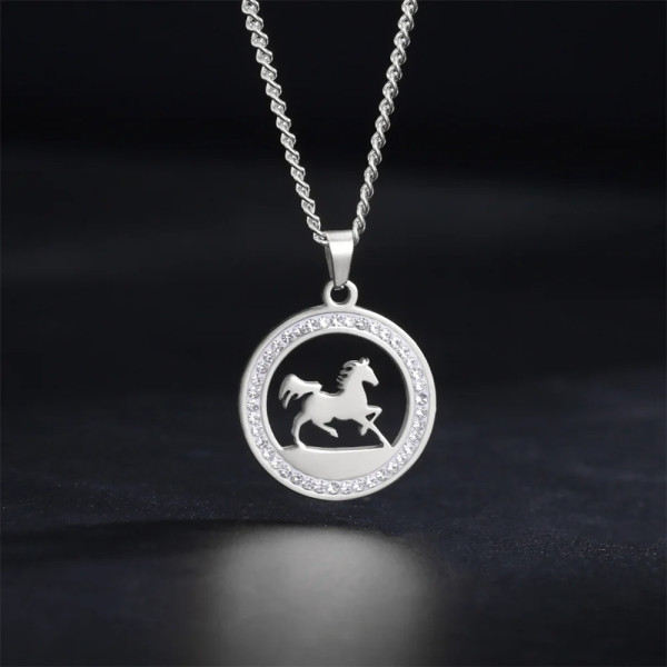 Collier cheval argenté personnalisable – Bijou élégant et symbolique
