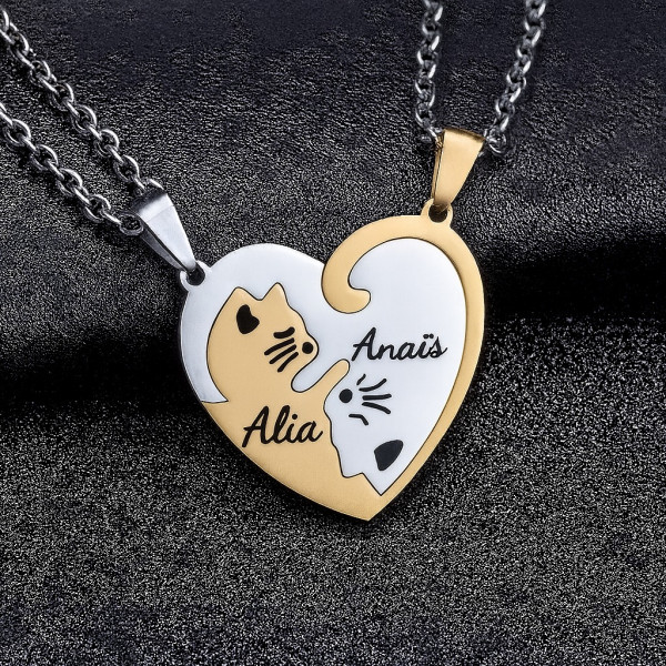 Collier Croix Chrétienne noir en Acier Inoxydable Personnalisable