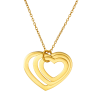 Collier 3 cœurs doré personnalisable – Gravure de 3 prénoms offerte