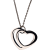 Collier 2 cœurs argenté personnalisable avec prénoms – Cadeau amour & amitié
