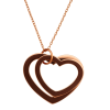 Collier 2 cœurs doré rose personnalisé avec prénoms – Cadeau romantique et unique