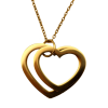 Collier 2 cœurs doré personnalisable – Gravure 2 prénoms, bijou d’amour unique