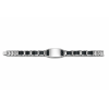 Bracelet homme acier inoxydable argenté carbone bleu personnalisable