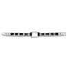 Bracelet argenté imitation carbone en acier inoxydable personnalisable