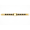 Bracelet doré imitation carbone personnalisable en acier inoxydable