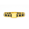 Bracelet doré imitation carbone personnalisable en acier inoxydable