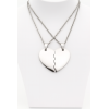 Collier cœur argenté personnalisable – Bijou duo en acier inoxydable
