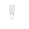 Collier cœur argenté personnalisable – Bijou duo en acier inoxydable