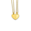 Collier 2 moitiés de cœur doré personnalisable – Bijou couple gravé