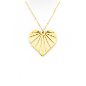 Collier cœur doré personnalisable jusqu’à 9 prénoms – Bijou famille gravé