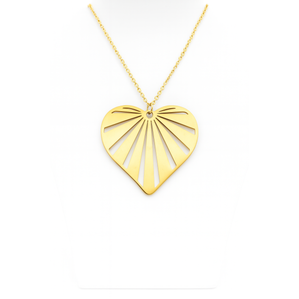 Collier cœur doré personnalisable jusqu’à 9 prénoms – Bijou famille gravé