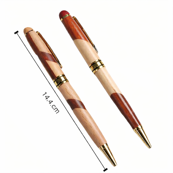 Stylo de bureau en bois personnalisable avec coffret support gravé