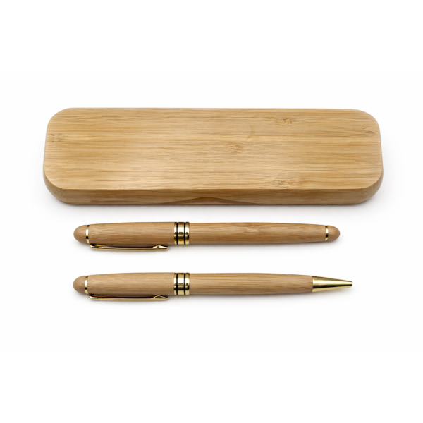 Stylo à Bille et Stylo Plume en Bambou Personnalisables.