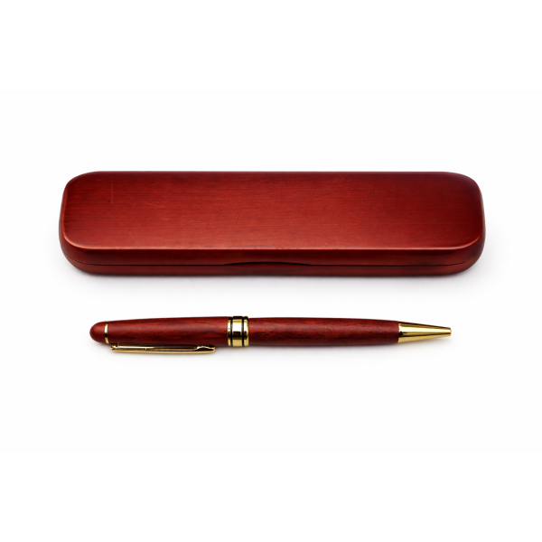 Stylo à bille bois de rose personnalisable avec coffret gravé
