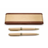 Coffret duo de stylos de bureau en bois personnalisable avec support