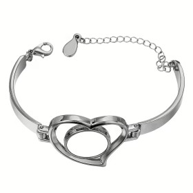 Bracelet cœur personnalisable par sublimation – Photo, prénom ou message