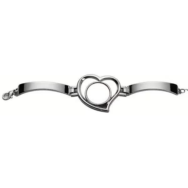 Bracelet cœur personnalisable par sublimation – Photo, prénom ou message