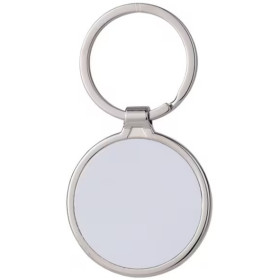 Porte-clés métallique rond personnalisable – Photo couleur et gravure laser