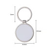 Porte-clés métallique rond personnalisable – Photo couleur et gravure laser