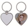 Porte-clés métallique cœur personnalisable – Photo couleur et gravure laser