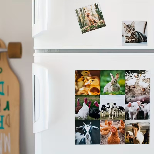 Magnet carré personnalisé 6x6 cm – Photo imprimée par sublimation