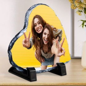 Cœur en pierre personnalisé 15x15 cm – Photo par sublimation