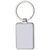 Porte-clés métallique rectangulaire personnalisable – Photo couleur et gravure laser
