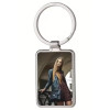 Porte-clés métallique rectangulaire personnalisable – Photo couleur et gravure laser