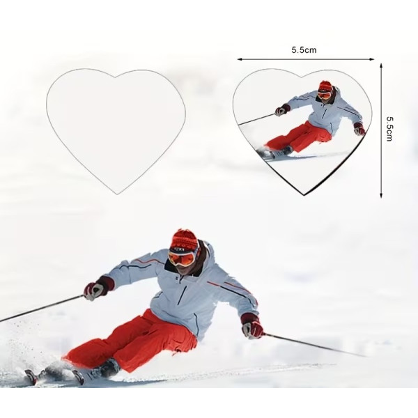 Magnet cœur personnalisable photo – Impression sublimation couleur