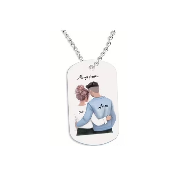 Collier TAG personnalisable par sublimation thermique – Bijou personnalisé photo et texte