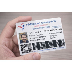 Licence de tir couleur sur carte aluminium – Sublimation thermique