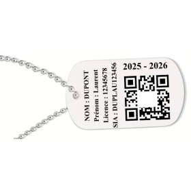 Porte-clé TAG militaire FFTir aluminium – Sublimation thermique