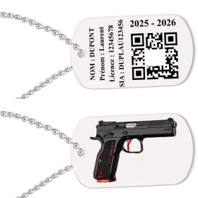 Porte-clé TAG militaire FFTir aluminium – Sublimation thermique