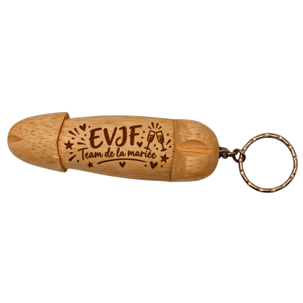 Porte-clé bois 8 cm à graver | Petit modèle personnalisable