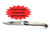 Couteau Laguiole en Aubrac Os de Vache - Personnalisation Gravure