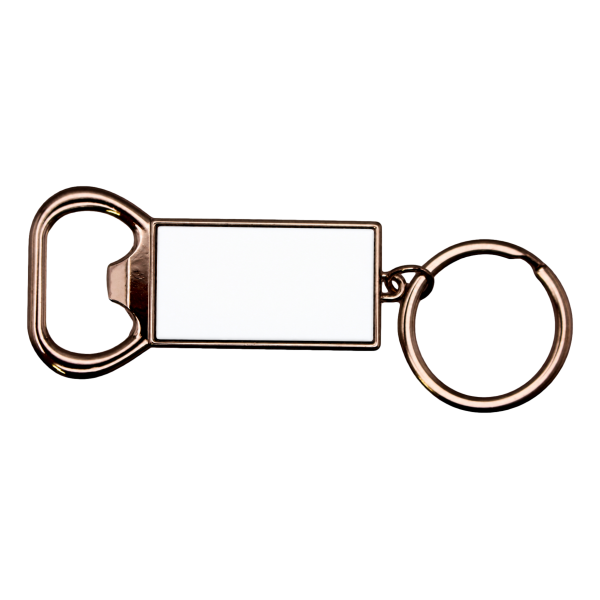 Porte-clés décapsuleur métal personnalisable par sublimation
