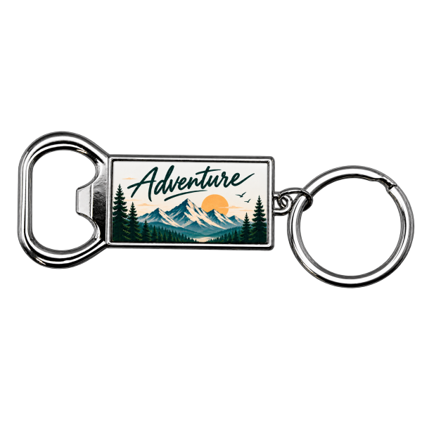 Porte-clés décapsuleur métal personnalisable par sublimation