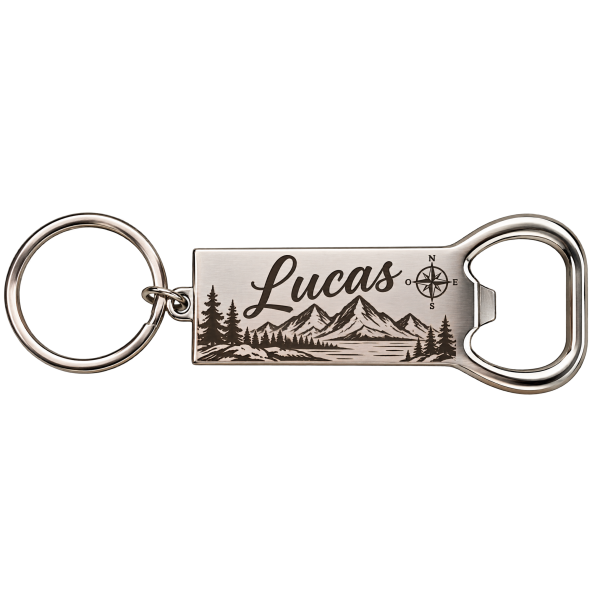 Porte-clés décapsuleur métal personnalisable par sublimation